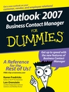 Outlook 2007 Business Contact Manager For Dummies (eBook)
